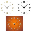 Bedroom Home Decoration Watch Frameless 3D Mirror Large DIY Wall Sticker Mute Clock, Size: 100*100cm, 3M013S (Silver), 3M013S (Black), 3M013S (Gold)