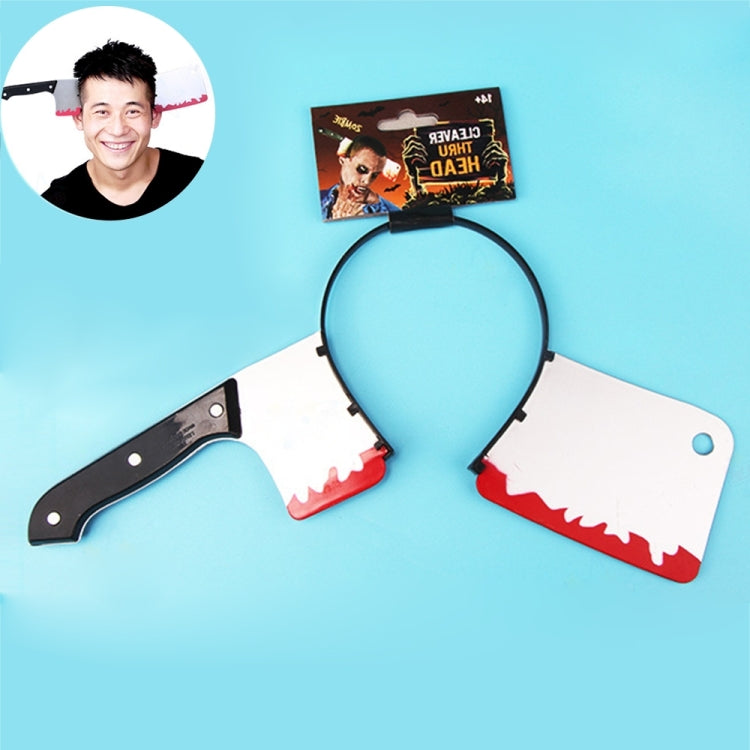 Halloween Costume Party Whole Horror Wear Head Props Kitchen Knife Hair Hoop Game Show Supplies, Kitchen Knife