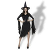 Black Irregular Long Skirt Exit Halloween Costume Cosplay Show Witchcraft Dress, M, Chest: 88cm, Waistline: 72cm, Skirt Length: 108cm, Long Skirt Exit Chest: 88cm