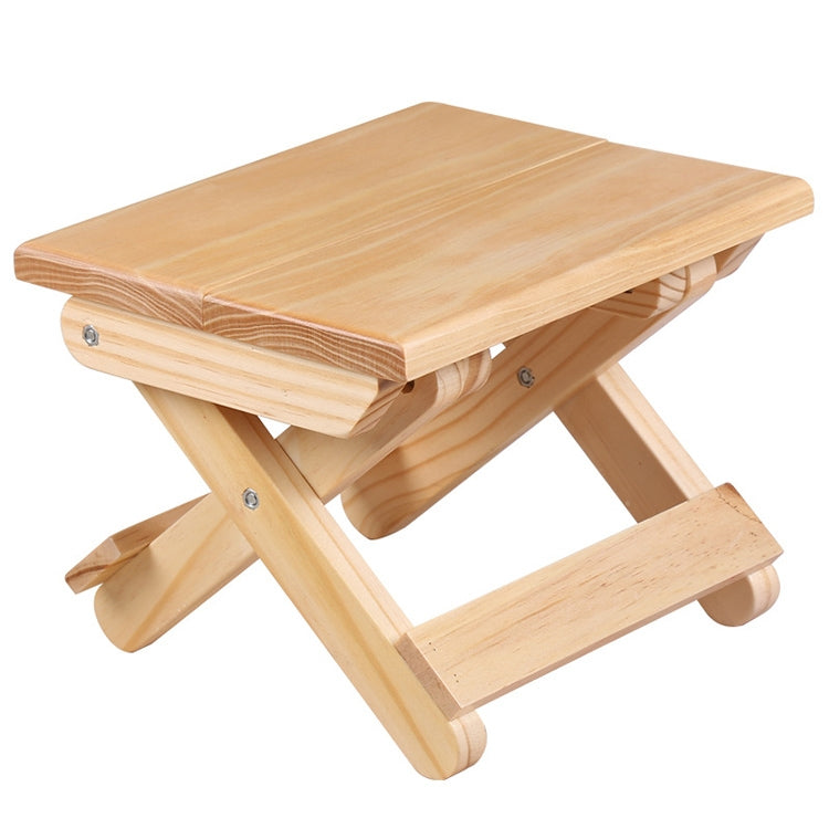 Pine Folding Square Bench Portable Home Outdoor Fishing Chair Bench,Size: 19x24x17.8cm, Folding Square Bench