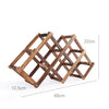 6 Bottles Racks Foldable Wine Stand Wooden Wine Holder Kitchen Bar Display Shelf, 6 Bottles