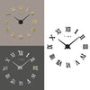 Bedroom Home Decoration Frameless Roman Numeral Large DIY Wall Sticker Mute Clock, Size: 100*100cm, M011 (Black), M011 (Gold), M011 (Silver)