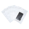 100 PCS 6cm x 10cm Hang Hole Clear Front White Pearl Jewelry Zip Lock Packaging Bag, Custom Printing and Size are welcome, 6*10cm