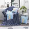 Flamingos Pattern Multifunctional Plush Blanket Square Pillow Quilt Office Car Pillow Cushion, Size : L, Flamingos Pattern
