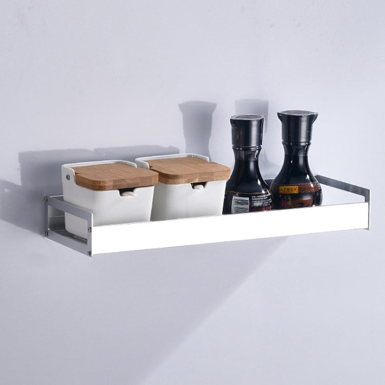 40cm Kitchen Multi-function Wall Hanging Holder Seasoning Storage Rack, 40cm(Silver)