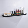 80cm Kitchen Multi-function Wall Hanging Holder Seasoning Storage Rack, 80cm(Black)