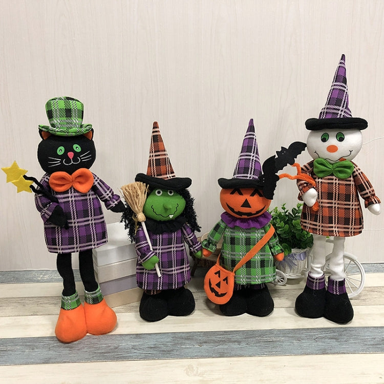 Halloween Decorations Ghost Festival Party Scenes Retractable Doll Decorations, Witch Style