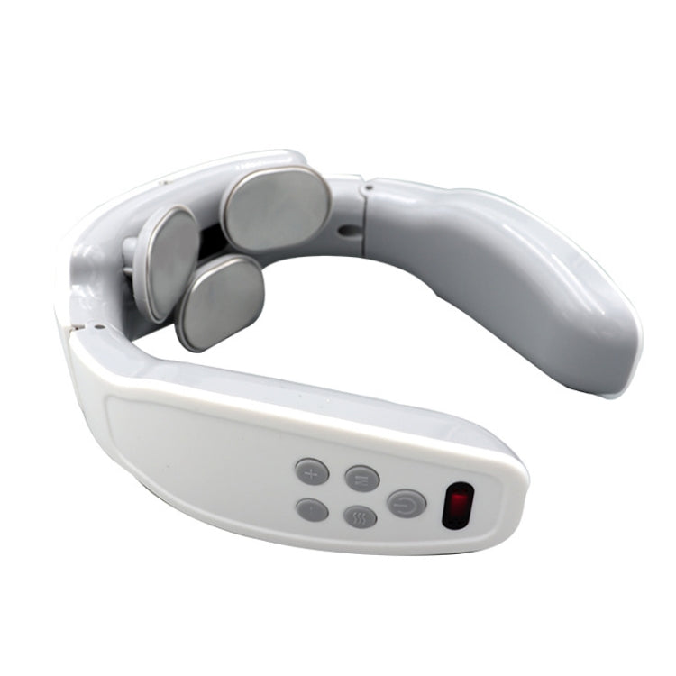 Rechargeable Household Electric Pulse Shock Neck Massager Intelligent Body Massager, with 3 Massage Heads