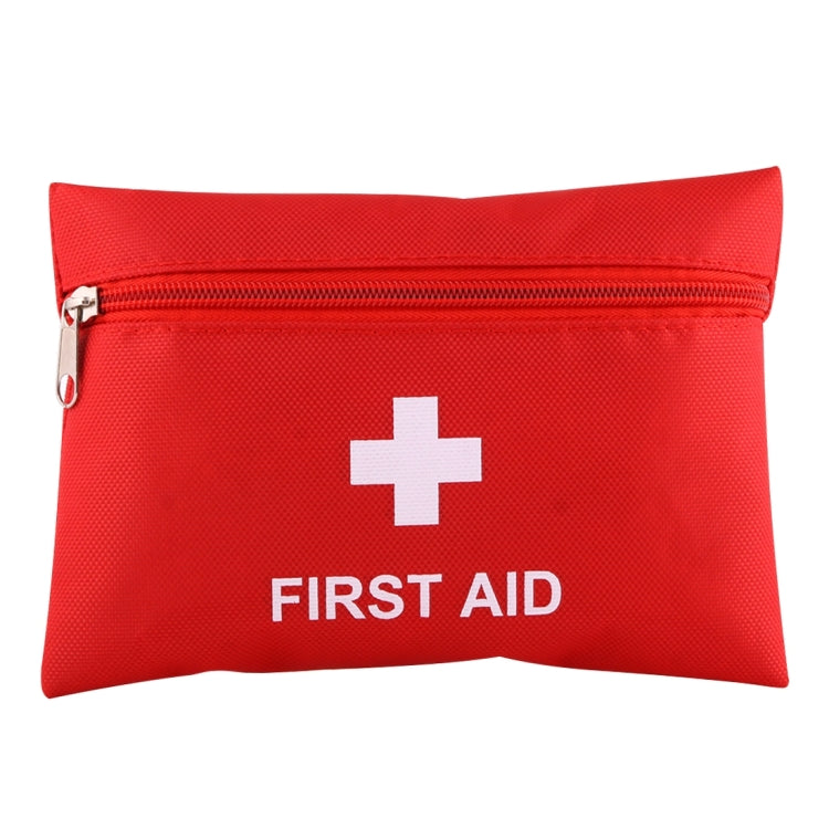 2 PCS Portable First Aid Kit with Bag, Includes Sanitizing Pads, Gauzes, Scissors,Band-aids and Tweezers, Random Color Delivery, 20x14cm