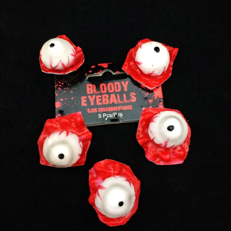 5 in 1 Halloween Horror Props April Fool Day Party Prop Body Parts Decoration Bloody Eye Balls, Bloody Eye