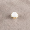 5017 K Gold White Single Hole Solid Zinc Alloy Ceramics Round Handle for Cabinet Wardrobe Drawer Door, 5017