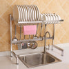 62cm Stainless Steel Kitchen Bowl Dish Drain Rack Storage Holder, Standrad Version, 62cm Standrad Version