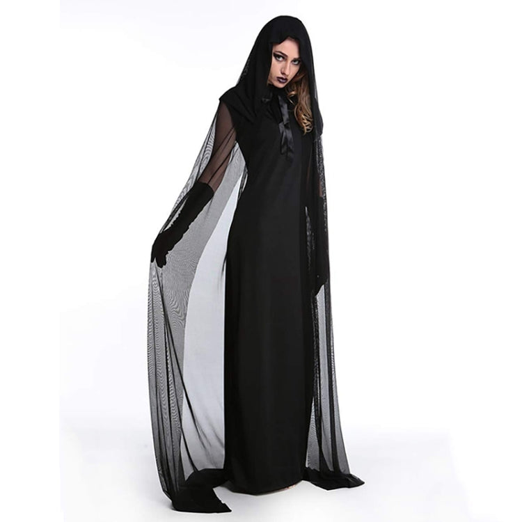 Halloween Costume Night Wandering Soul Ghost Dress Witch Dress Nightclub Rave Party Service, Size:XS, Bust: 78cm, Clothes Long: 100cm, Cloak Length:180cm, Size: XS Adult
