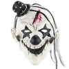 Halloween Festival Party Latex Devil Clown Frightened Mask Headgear, with Hair , Devil Clown