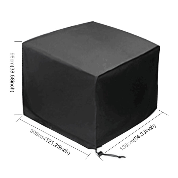Outdoor Anti-UV Waterproof Dust-proof 210D Oxford Cloth Folding Table Chairs Protective Bag Furniture Set Cover, Size: 308x138x98cm, Size: 308x138x98cm