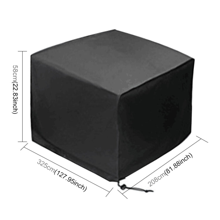 Outdoor Anti-UV Waterproof Dust-proof 210D Oxford Cloth Folding Table Chairs Protective Bag Furniture Set Cover, Size: 325x208x58cm, Size: 325x208x58cm