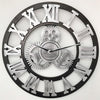 Retro Wooden Round Single-sided Gear Clock Rome Number Wall Clock, Diameter: 70cm, Rome Number 70cm, Rome Number  70cm