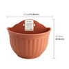 European Style Wall Hanging Pots Semi - circular Imitation Ieather Wall Hanging Basin Indoor and Outdoor Potted Pots,Large Size:27*15*22.2cm  ,Random Color Delivery, Large Size