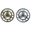 Retro Wooden Round Single-sided Gear Clock Arabic Number Wall Clock, Diameter: 30cm, Number 30cm