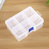 Plastic Jewelry Box Organizer Storage Container with Adjustable Dividers, Size: Large, 6 Slots, 6 Slots