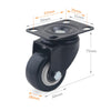 2 PCS 2 inch Furniture Cabinet Coffee Table Silent Universal Wheel, 2 inch Universal Wheel