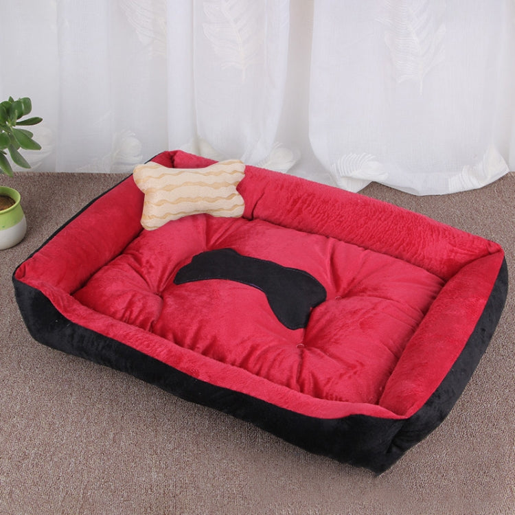 Dog Bone Pattern Big Soft Warm Kennel Pet Dog Cat Mat Blanket, Size: XL, 90×70×15cm, Size: XL
