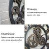 Retro Wooden Round Single-sided Gear Clock Arabic Number Wall Clock, Diameter: 70cm, Number 70cm