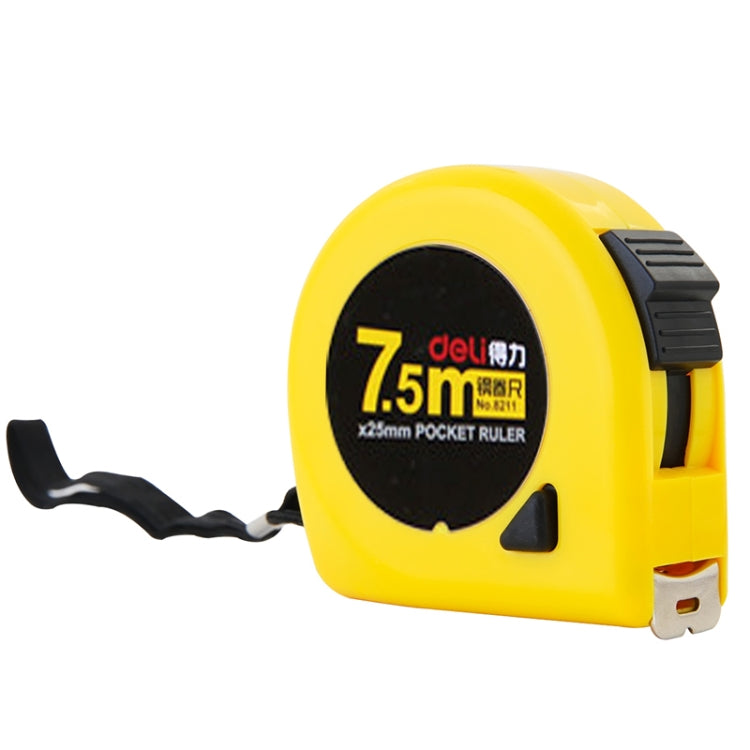 deli Retractable Ruler Measuring Tape Portable Pull Ruler Mini Tape Measure, Length: 7.5m, 7.5m