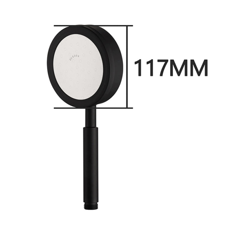 Removable and Washable 304 Stainless Steel Round Pressurized Handheld Shower Head, Size: 117mm, Pattern J