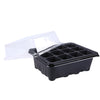 Seedling Tray Sprout Plate 12 Holes Nursery Pots Tray Lids Box For Gardening Bonsai Mini Greenhouse Nursery Plate, 12 Holes, 5pcs 12 Holes