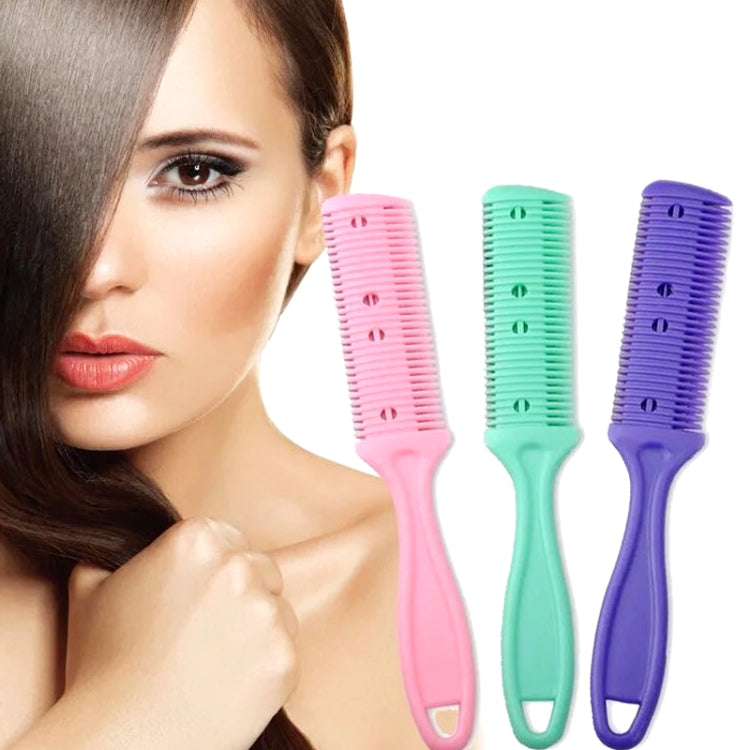 3pcs Hair Tools Double-sided Knife Hair Comb Hair Bangs Trimmer Thinning Device Hair Clipper,  Random Color Delivery, 10 PCS Random Color Delivery
