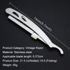 Vintage Manual Razor Blade Holder Shaving Eyebrow Chimer Haircut Blade Holder(Silver)