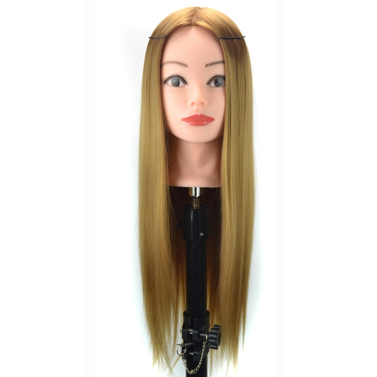Practice Disc Hair Braided Mannequin Head Wig Styling Trimming Head Model, Yellow, Brown, Black, Grey, Marron, Purple, Beige, Sky Blue