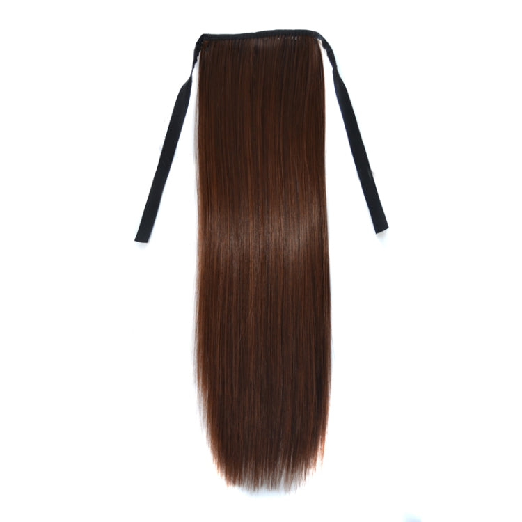 Natural Long Straight Hair Ponytail Bandage-style Wig Ponytail for Women，Length: 45cm, 45cm