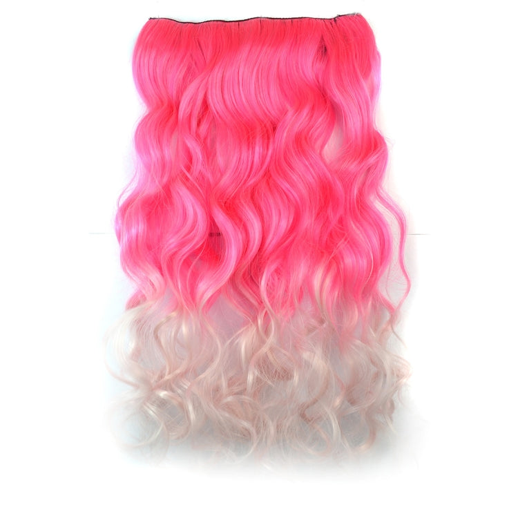 One-piece Seamless Hair Extension Piece Color Gradient Large Wave Long Curling Clip Type Hairpiece, HCB257729