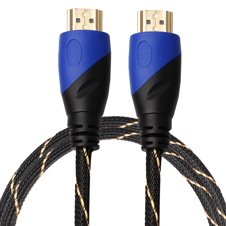 1m HDMI 1.4 Version 1080P Woven Net Line Blue Black Head HDMI Male to