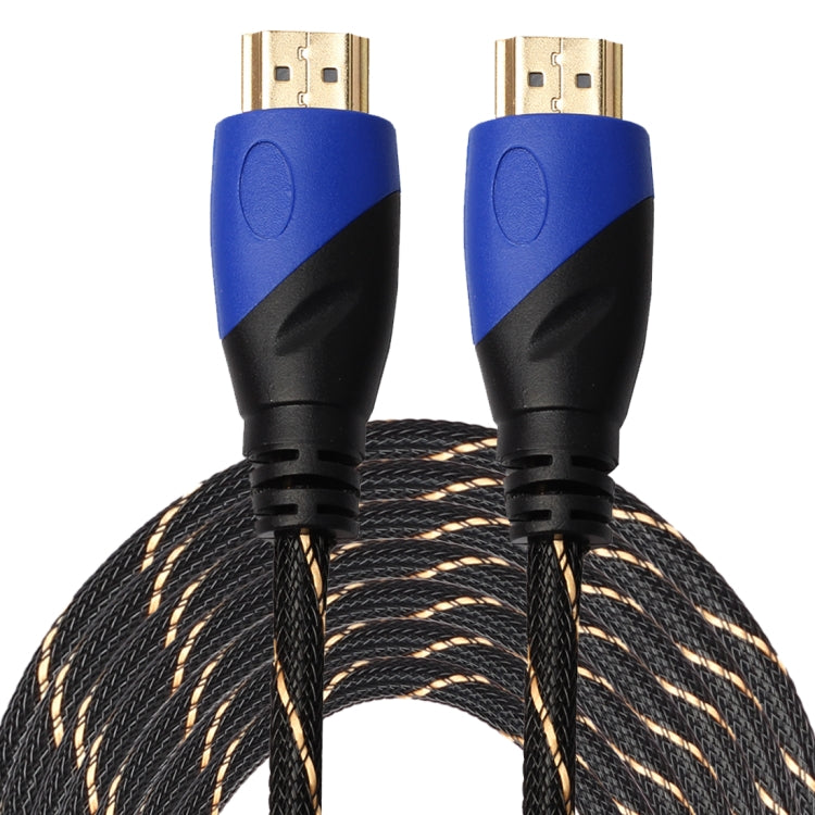 15m HDMI 1.4 Version 1080P Woven Net Line Blue Black Head HDMI Male