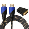 3m HDMI 1.4 Version 1080P Woven Net Line Blue Black Head HDMI Male to