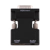 HDMI Female to VGA Male Converter with Audio Output Adapter for Projector, Monitor, TV Sets, HDMI to VGA+Audio