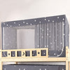 Students Dormitory Blackout Cloth Zipper Mosquito Net for 120cm Width Upper Berth (Light Blue Star), 120cm Width Upper Berth (Grey)