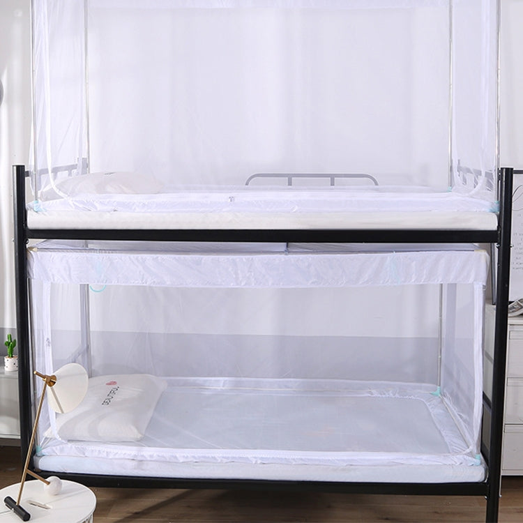 Student Dormitory Square Ceiling Zipper Mosquito Net Encryption Zipper Single Door Defence Mosquito for Lower Berth, Lower Berth (White), Lower Berth (Grey)
