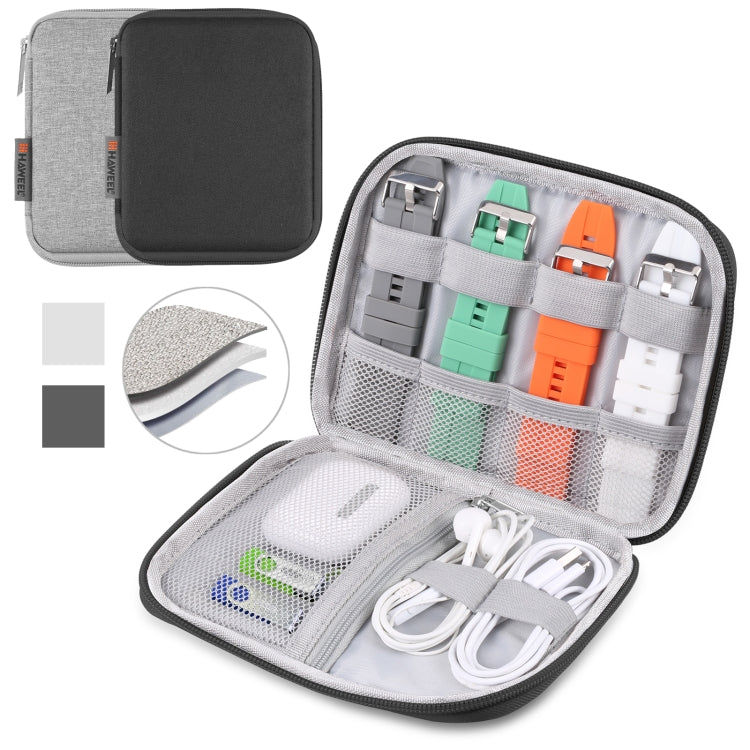 HAWEEL Watch Band Organizer Box Earphones / U Disk / Digital Cable Storage Case