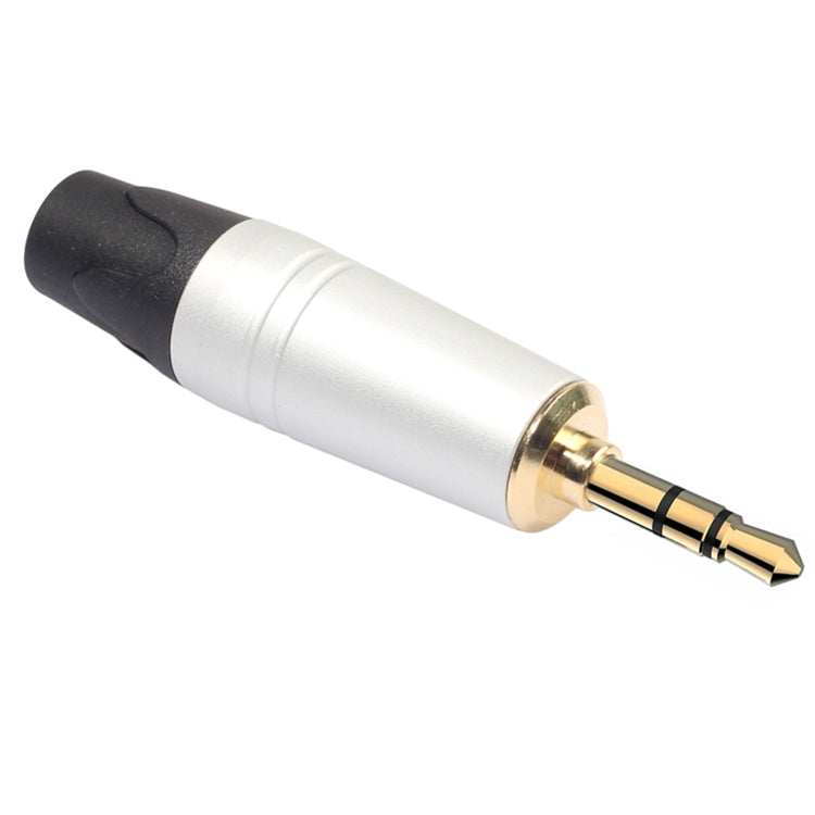 Mini 3.5 mm Plug Audio Jack Gold Plated Earphone Adapter for DIY Stereo Headset Earphone & Repair Earphone, Silver