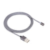 1.05m 8 Pin + Micro USB + USB-C / Type-C to USB Weave Data Sync Charging Cable with LED Indicator