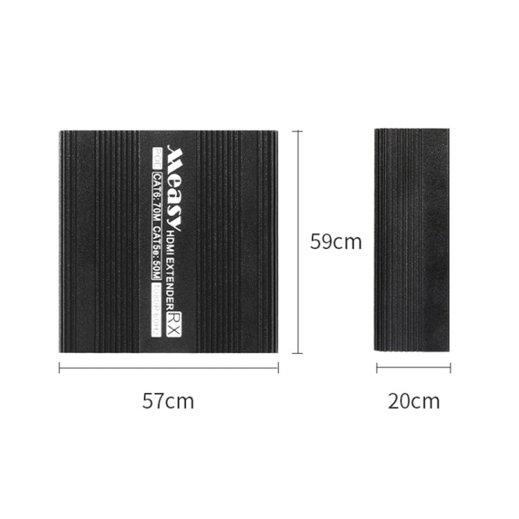 Measy ET100 HDMI Extender Transmitter + Receiver Converter Ethernet Cable, Transmission Distance: 70m, 1080P 70m