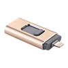 easyflash RQW-01B 3 in 1 USB 2.0 & 8 Pin & Micro USB 64GB Flash Drive, RQW-01B Gold