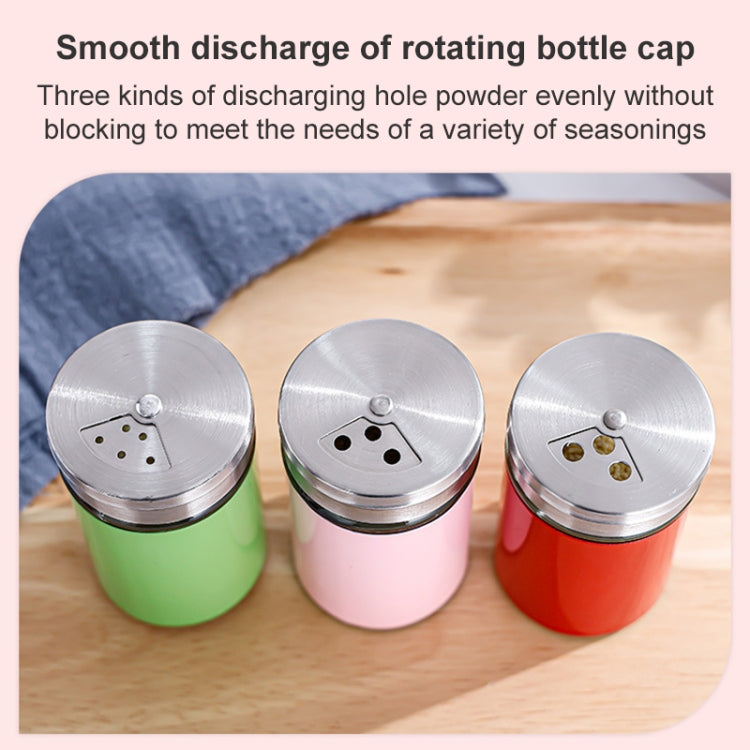 Stainless Steel Glass Seasoning Jar Kitchen Supplies, Stainless Steel