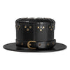 FHG144BK Halloween Punk Style Rivet Gentleman Hat Magic Hat, Gentleman Hat
