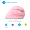 DELUX M618 Mini 2.4G Wireless 2400DPI USB Rechargeable Ergonomic Vertical Mouse, M618 Pink, M618 Grey