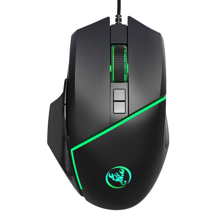 HXSJ A876 Wired Mouse Colorful Synchronous Light Emission 6400dpi